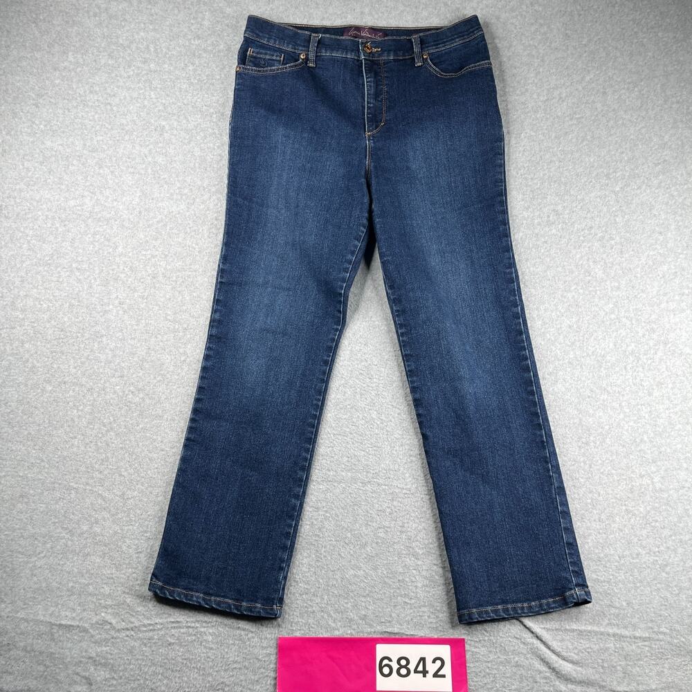 Gloria Vanderbilt Amanda Denim Jeans Dark Wash Casual Womens Size 14P Petite
